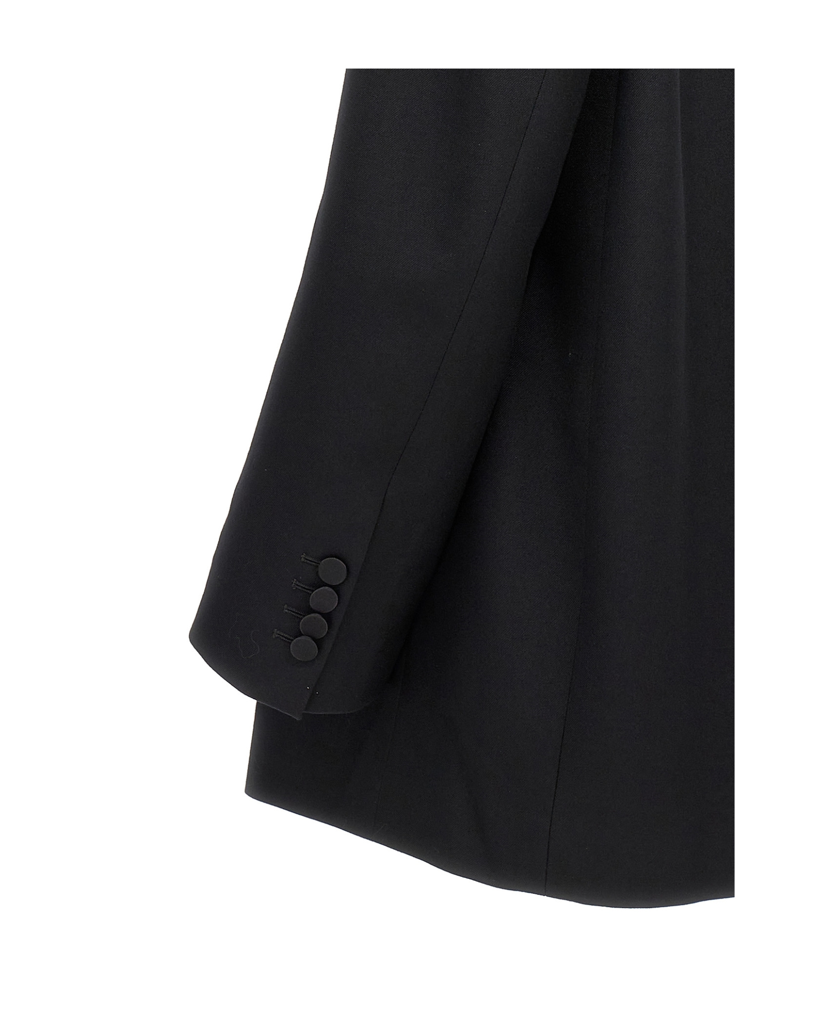 Dries Van Noten Blinker Tux Double-breasted Blazer In Black