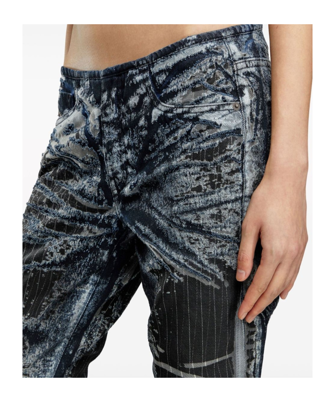 Diesel D-shark Bootcut Jeans In Black