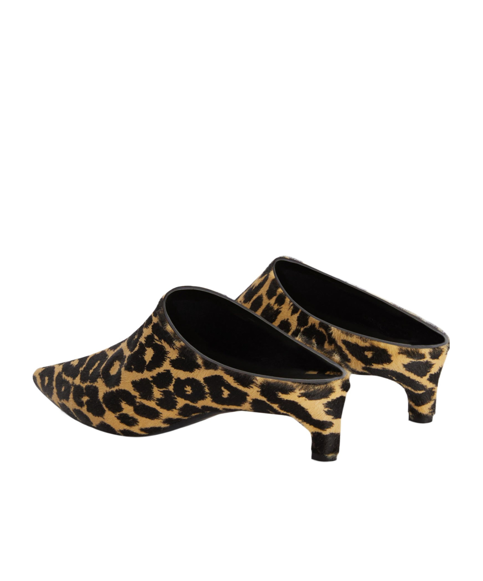Jil Sander Pointy Leopard-print Calf Hair Mules In Multi