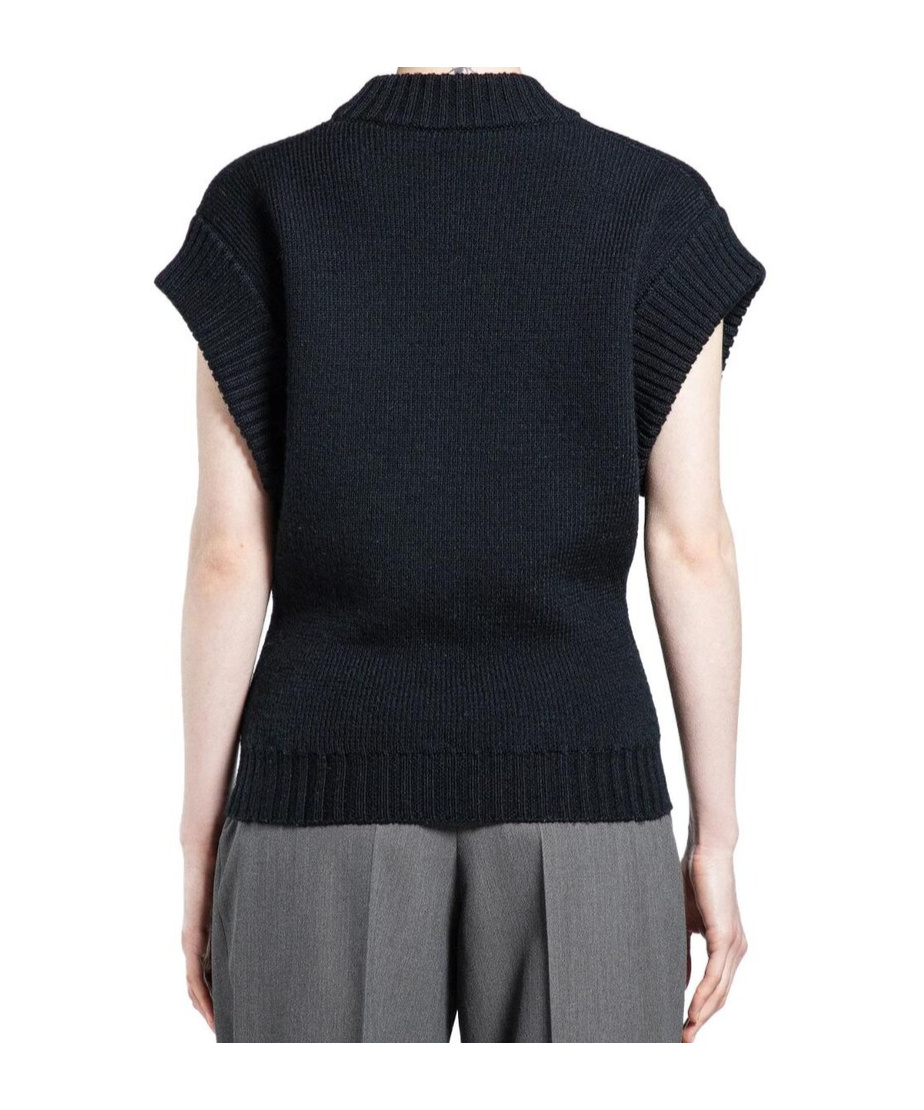 Bottega Veneta Round Neck Sweater In Black