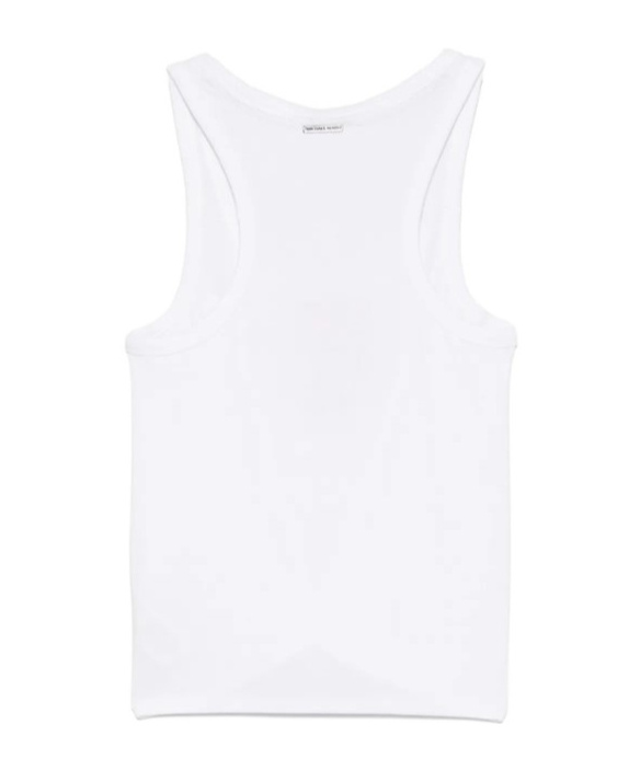 Michael Michael Kors Knit Tank Top With Front Lacing In White