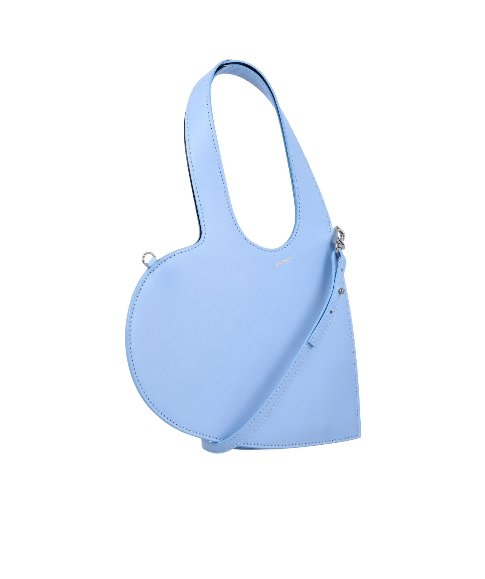 Shop Coperni Mini Baby Heart Tote Bag In Light Blue