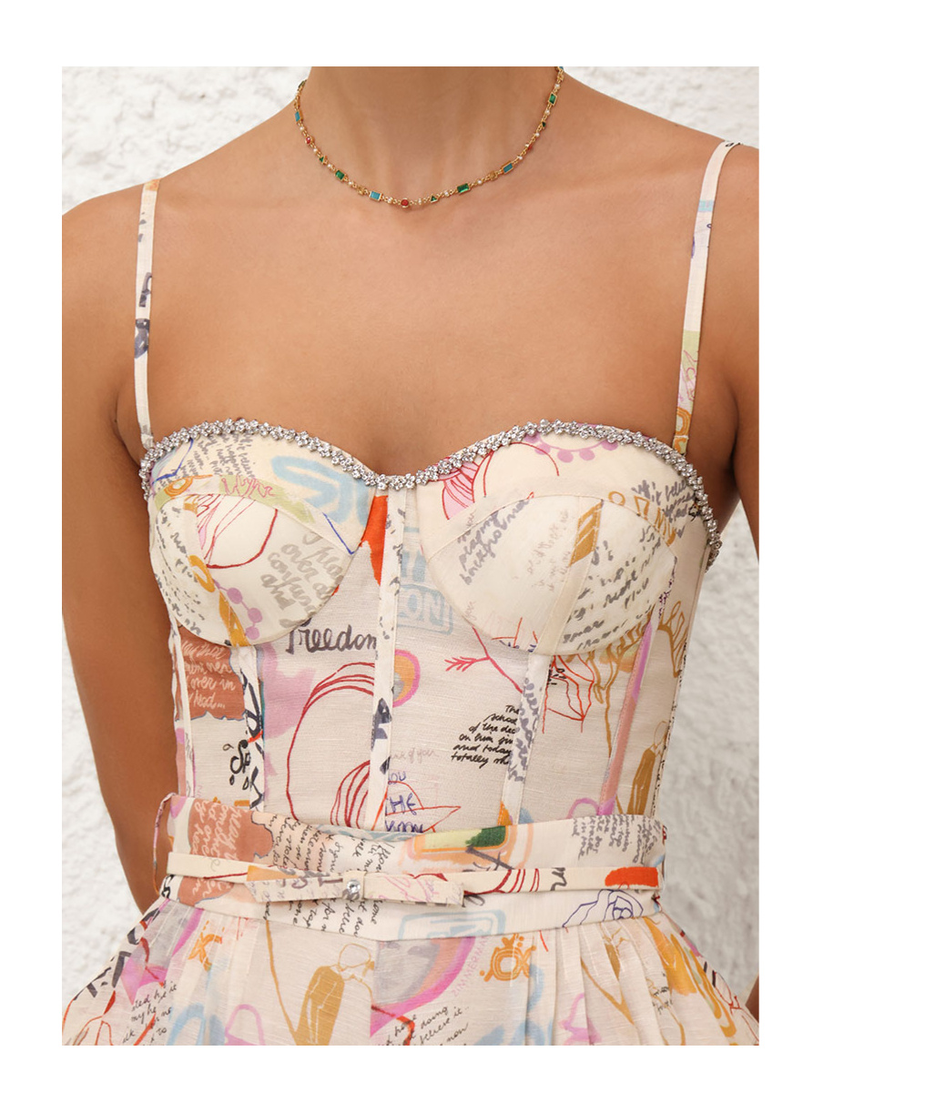 ZIMMERMANN CRUSHED SPLICED CORSET