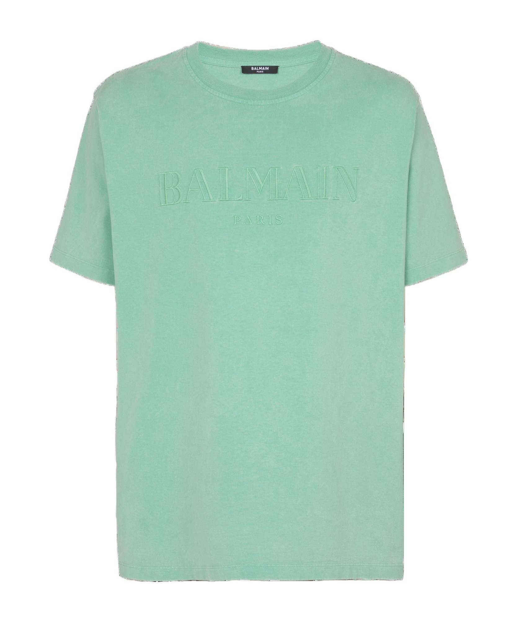 Balmain Cotton Embroidered T-shirt In Green