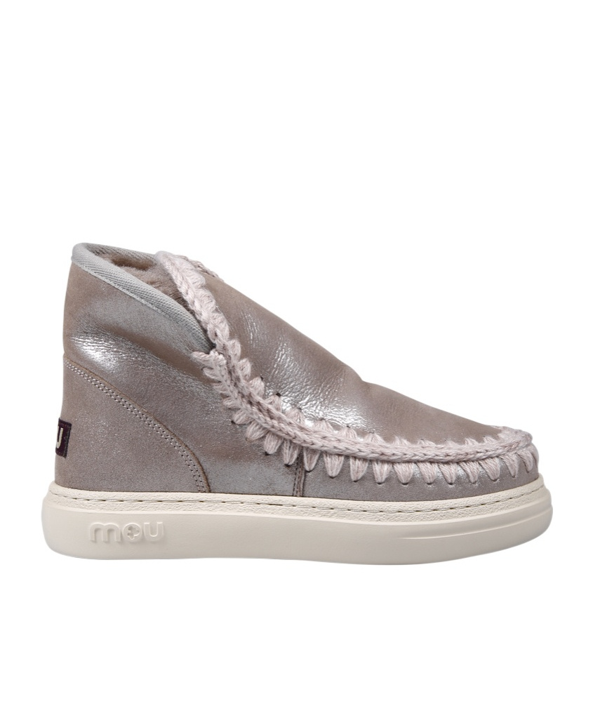 Mou Flat Boots In Gray