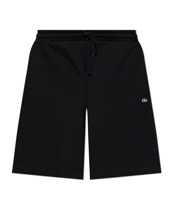 Diesel Elastic Waistband Shorts Back Pocket In Black