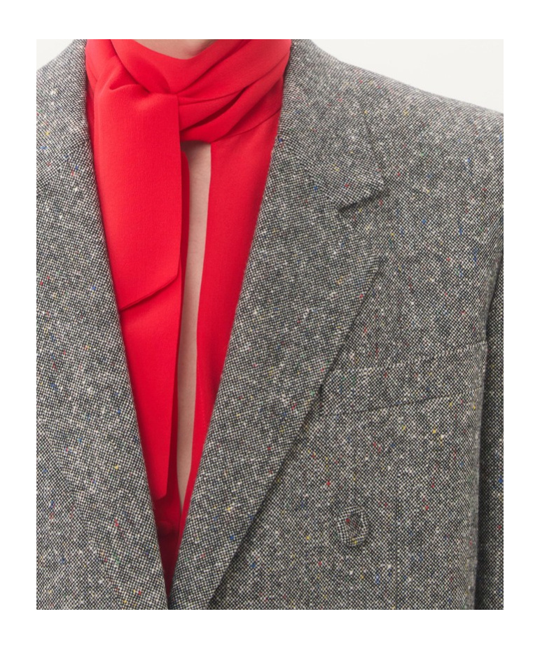 Valentino Long-sleeved Suit Jacket In Gray
