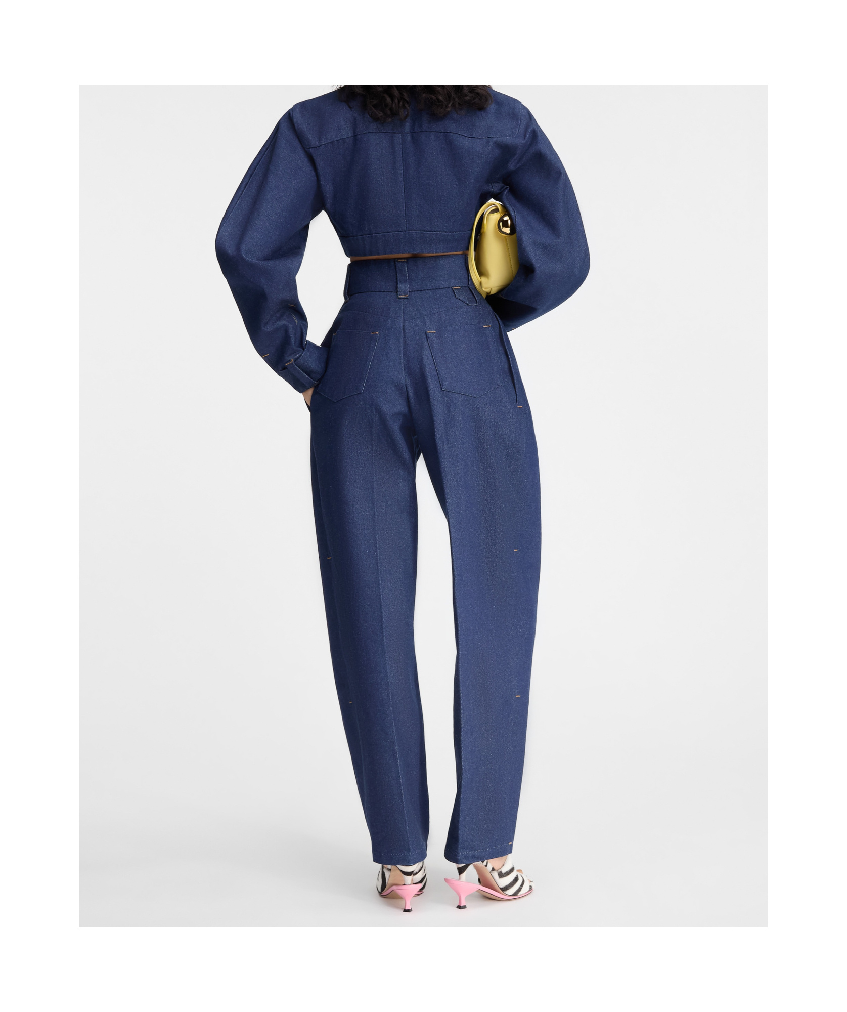 Jacquemus Long-sleeved Denim Coat In Blue