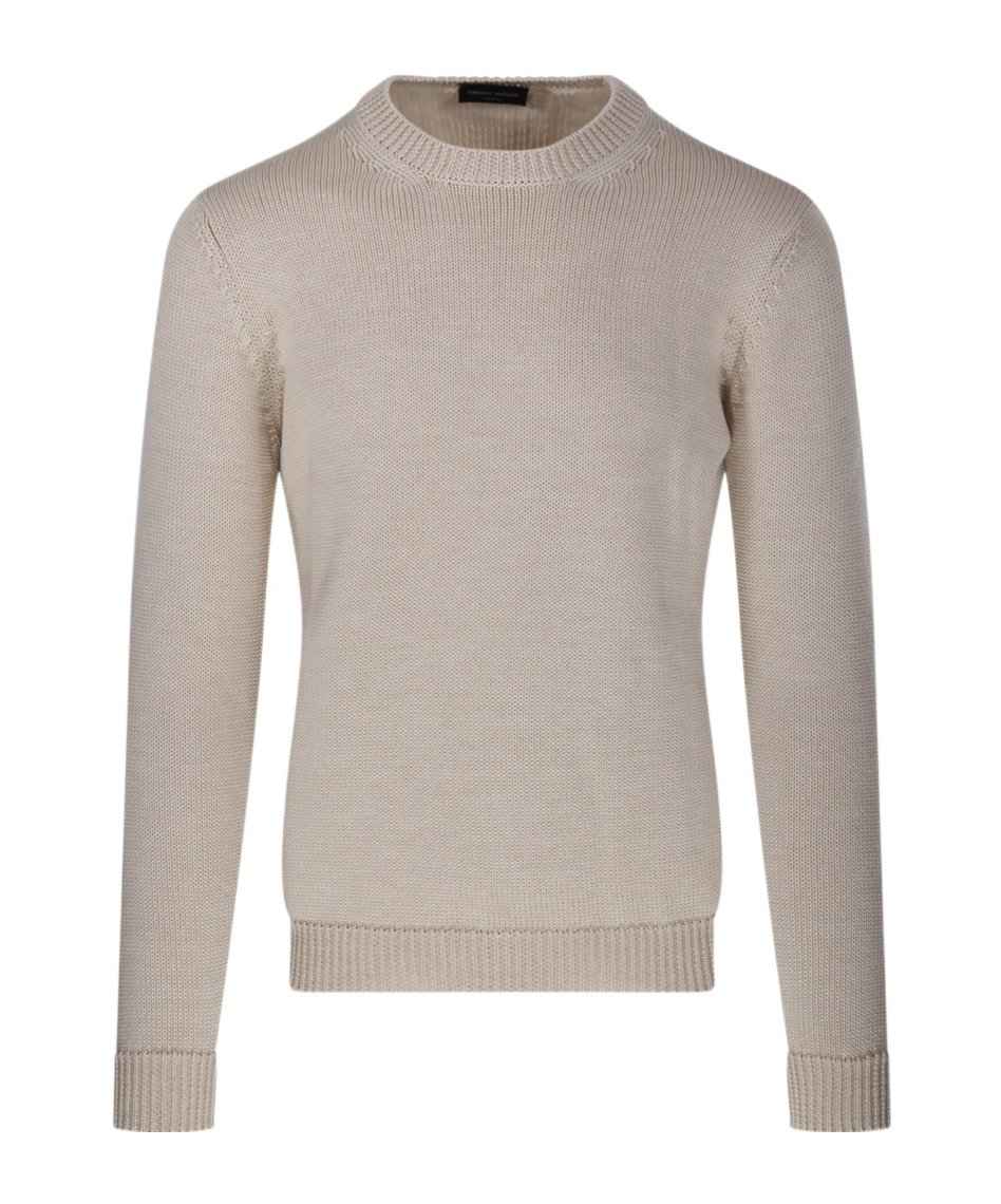 Roberto Collina Crewneck Knit Sweater In Gray