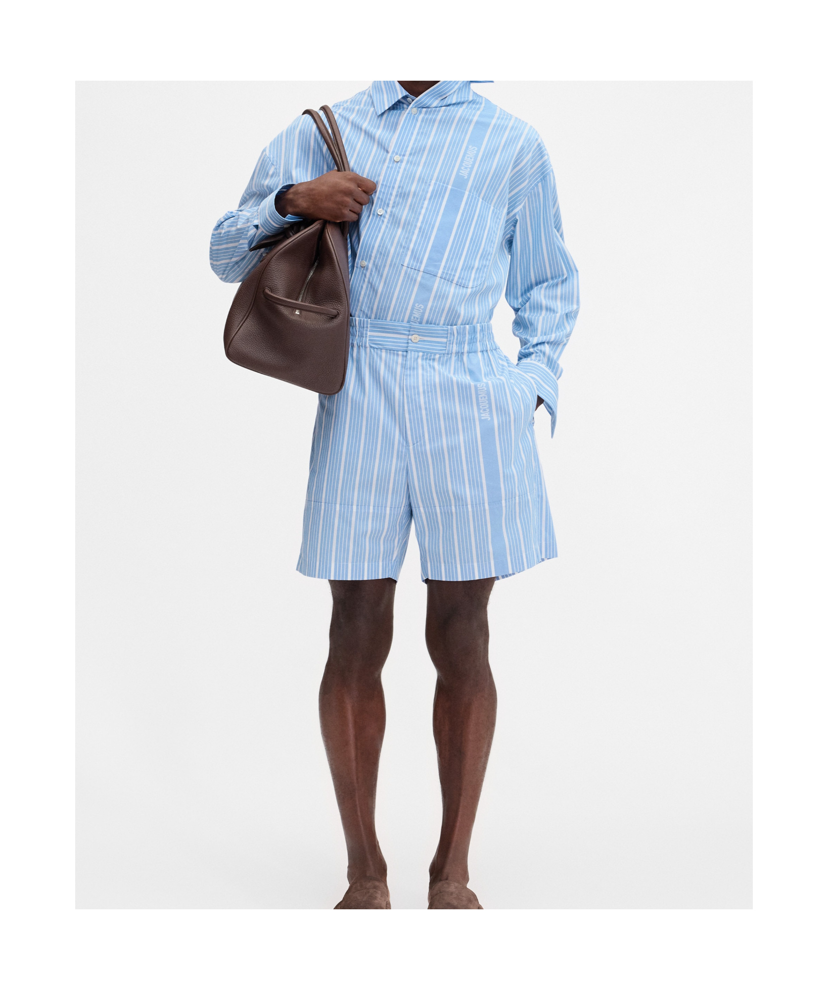 Jacquemus Men's Le Short Aloe In Blue