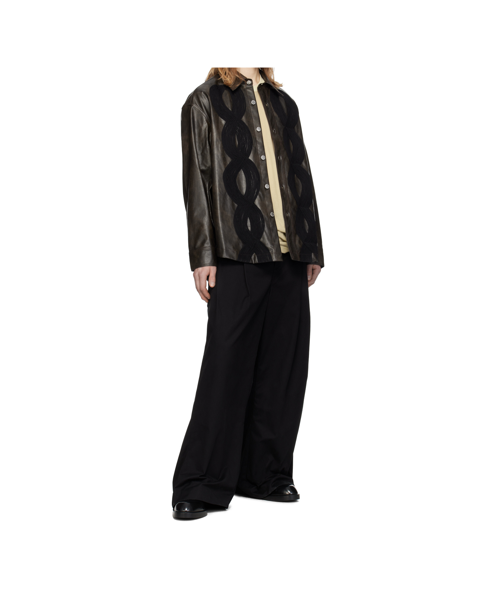 Song For The Mute Button Long Sleeve Casual Jacket In Black