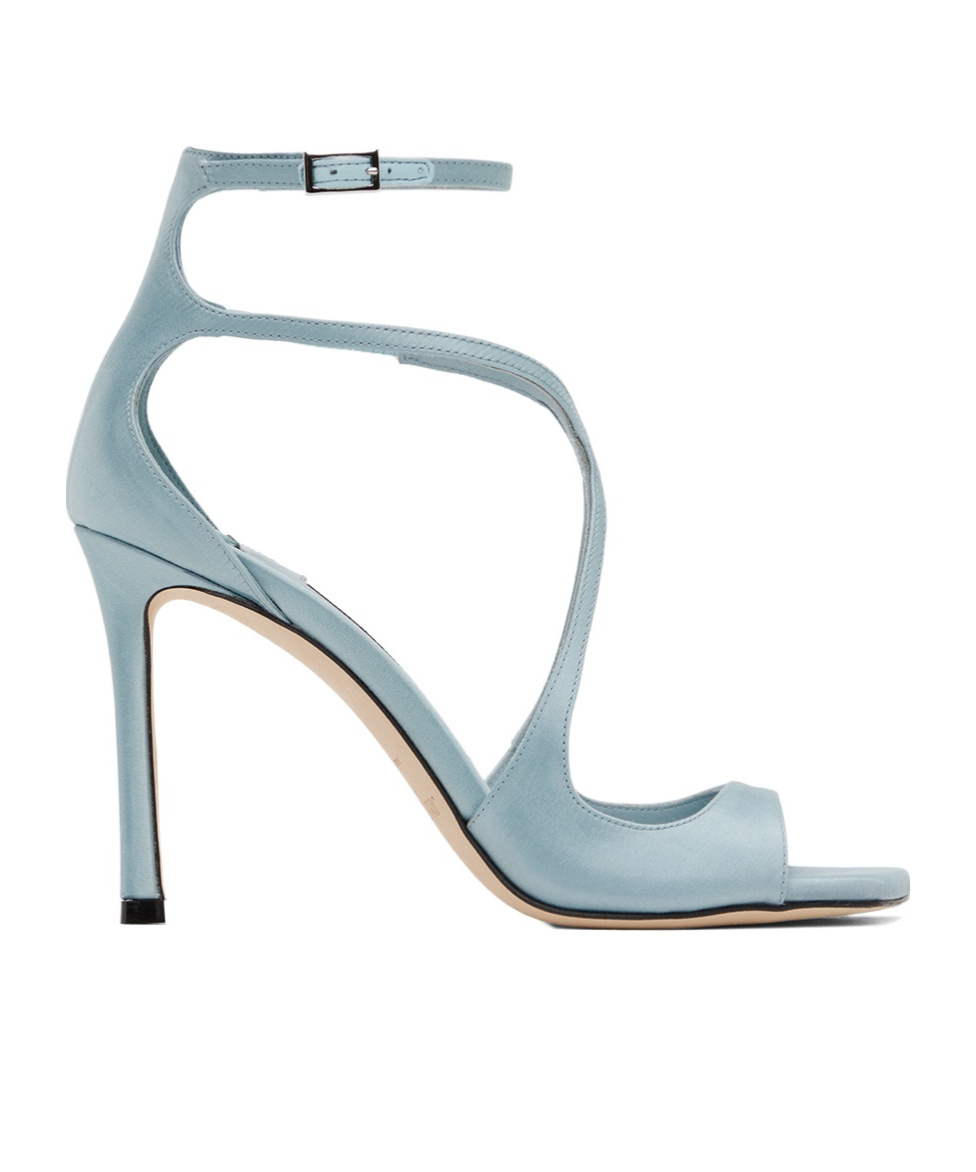 Jimmy Choo Ssense Exclusive Blue Azia 95 Heeled Sandals In Blue