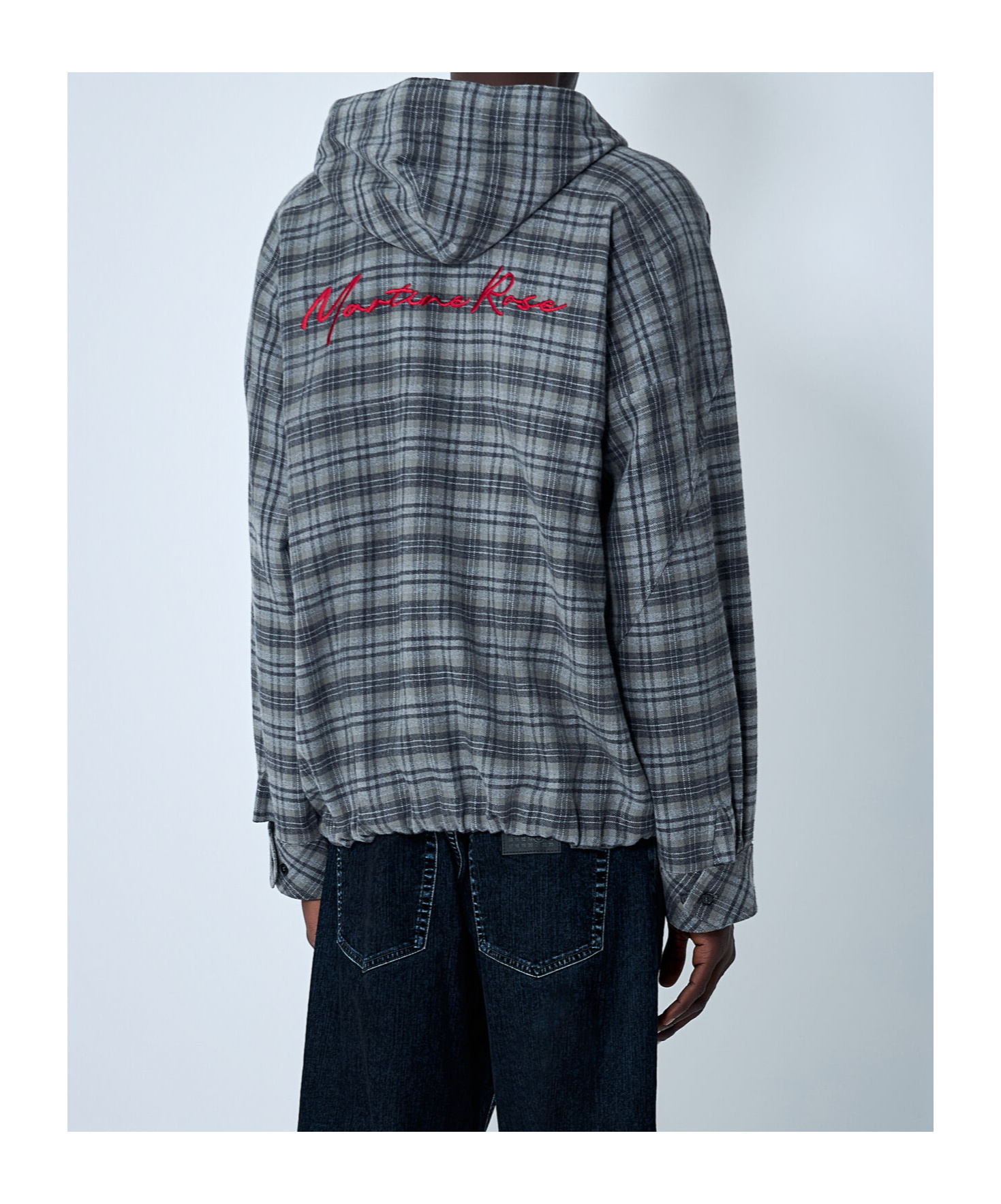 Martine Rose Check Hooded Sweatshirt In Multi
