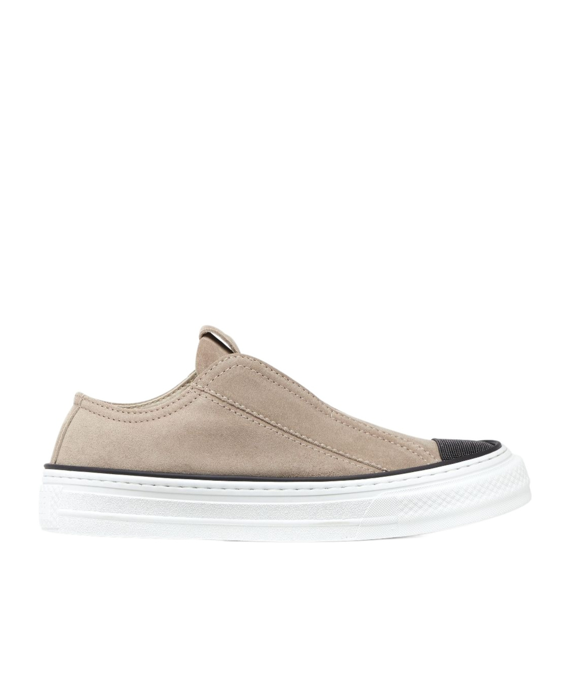 Shop Brunello Cucinelli Slip-on Sneakers In White
