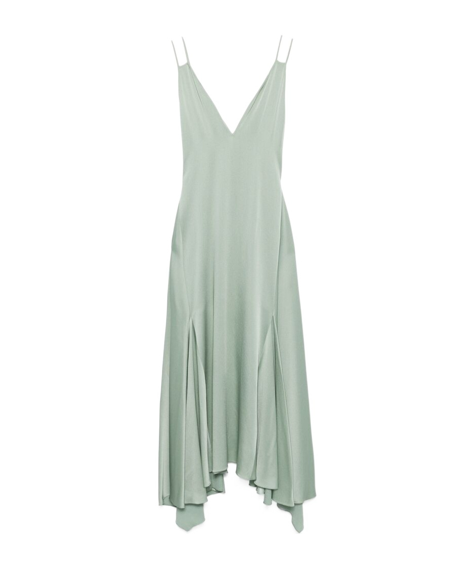 Lanvin Open-back Midi Dress In Gray