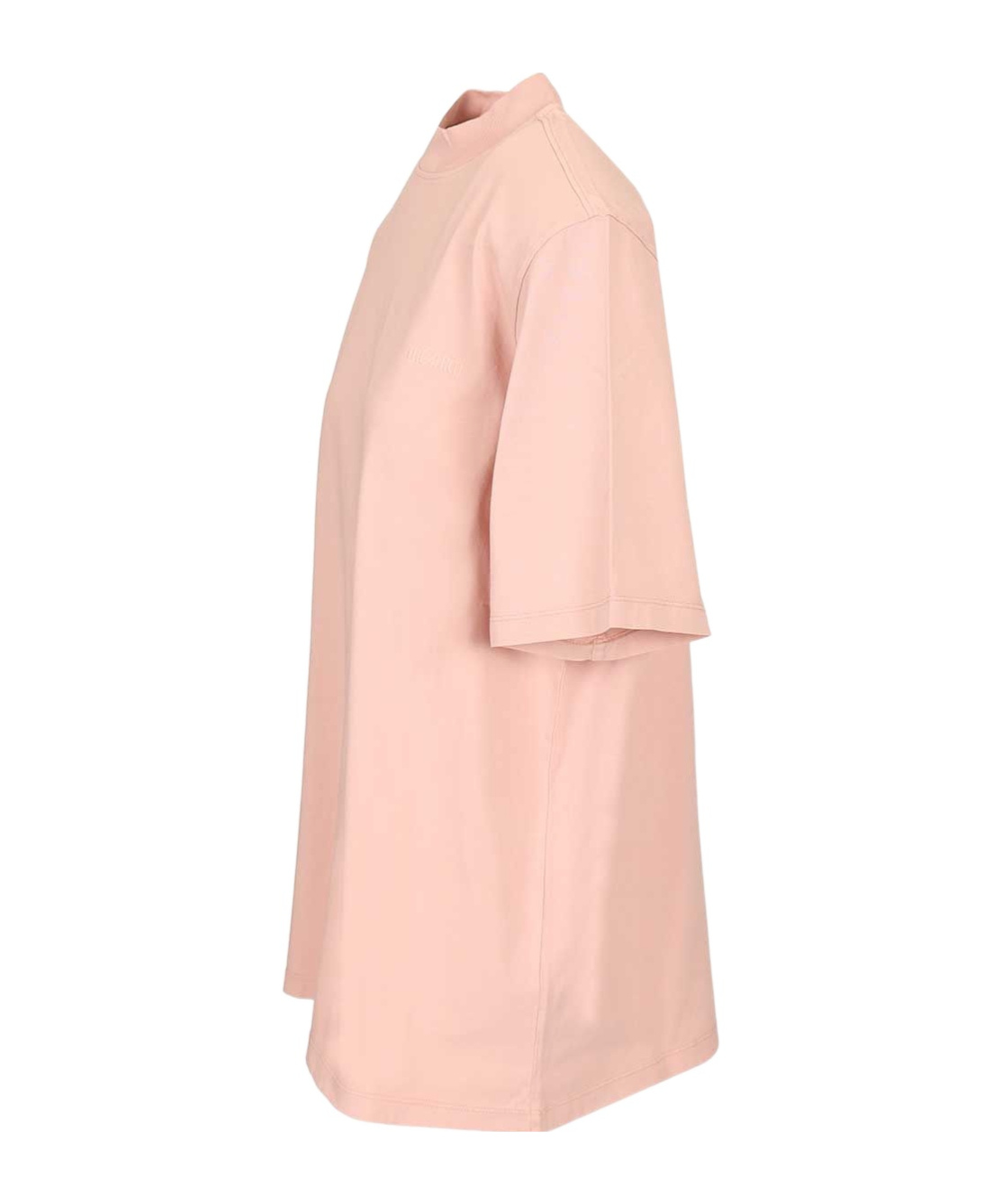 Attico The  Logo Embroidered Oversized T-shirt In Pink