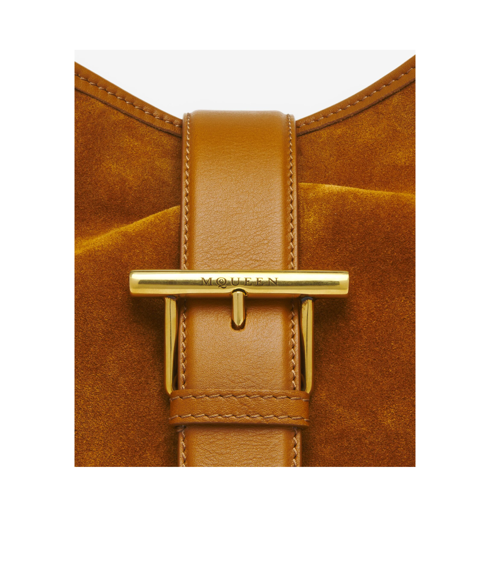 Alexander Mcqueen T-bar Suede Shoulder Bag