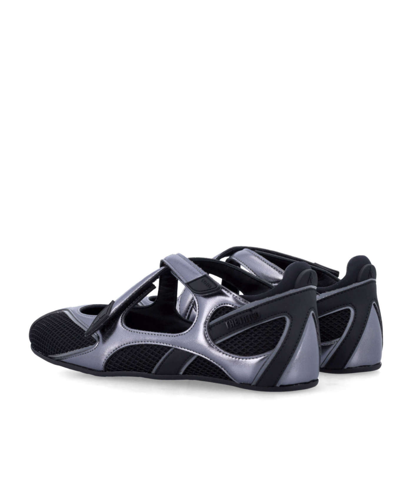 Attico Modern Flat Shoes With Cross-strap Detail In Black