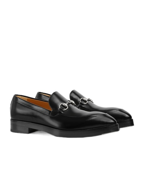 Gucci Horsebit-deatil Leather Loafers In Black