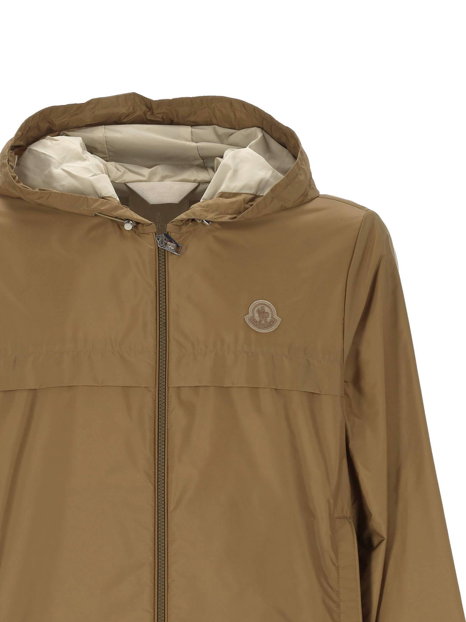 Moncler Long-sleeved Casual Jacket In Green