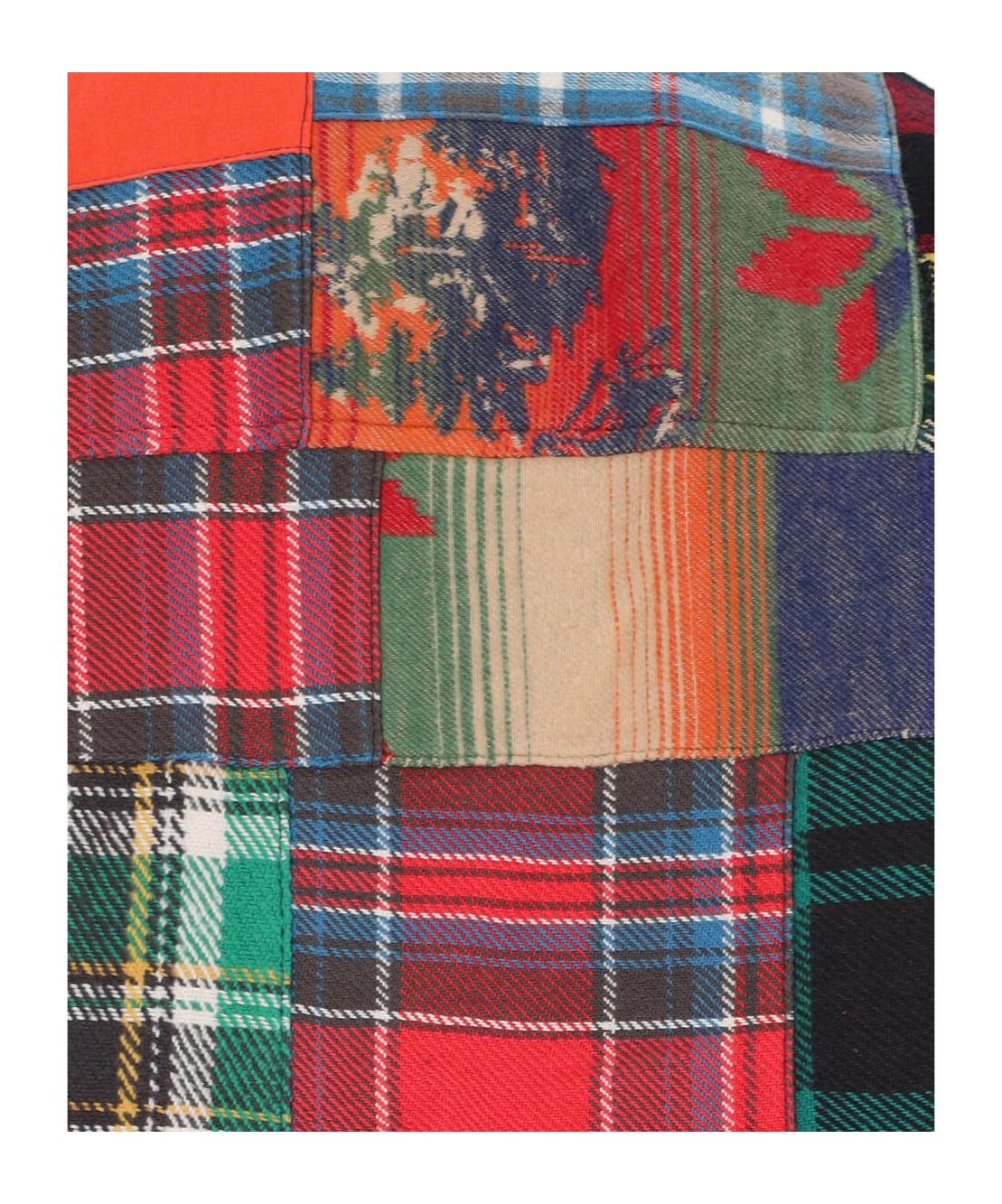 Polo Ralph Lauren Patchwork Long Sleeve Button Down In Multicolor