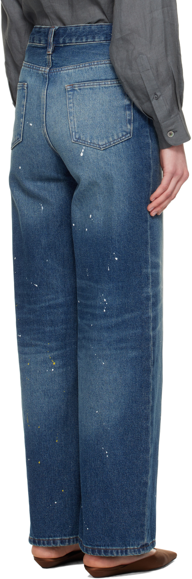 Apc Belt Loop Jeans In Blue