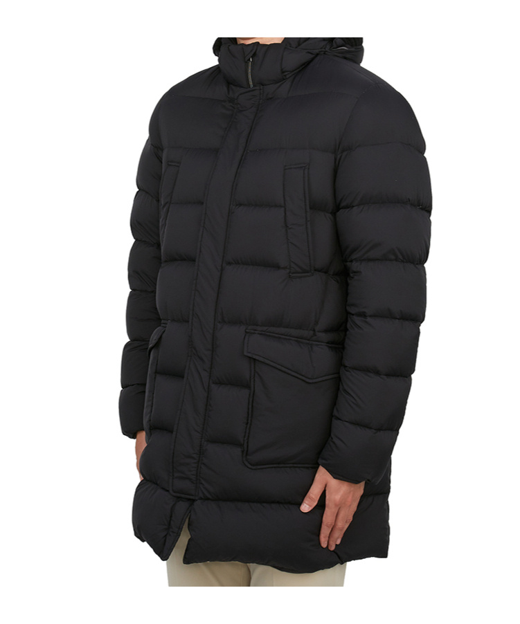 Herno Padded Hooded Down Jacket In Black