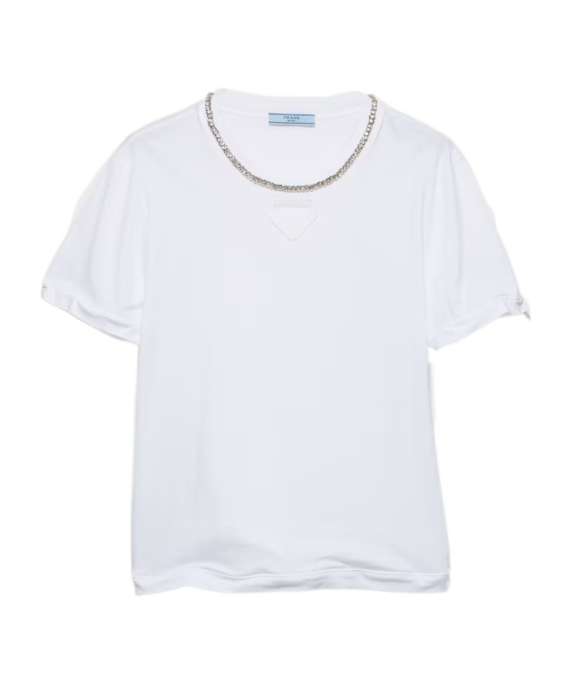 Prada Cotton Jersey T-shirt In White