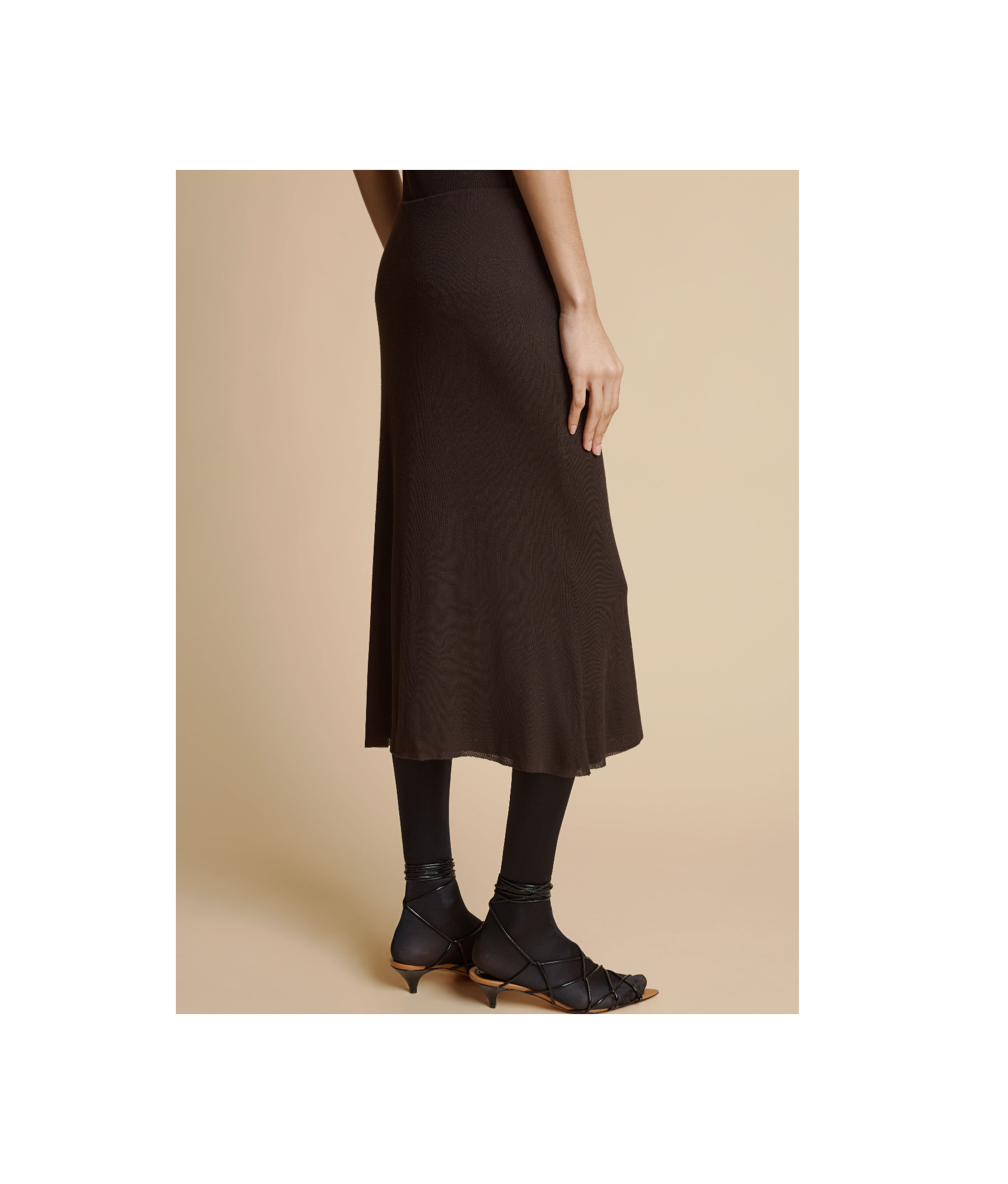Shop Khaite Skirt With Rough Hem In Black