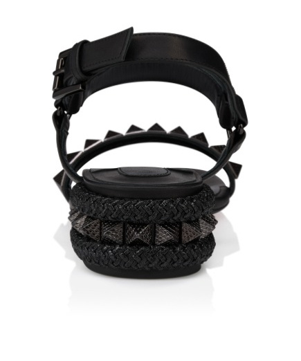 Christian Louboutin Pyrasand 30 Leather Sandals In Black