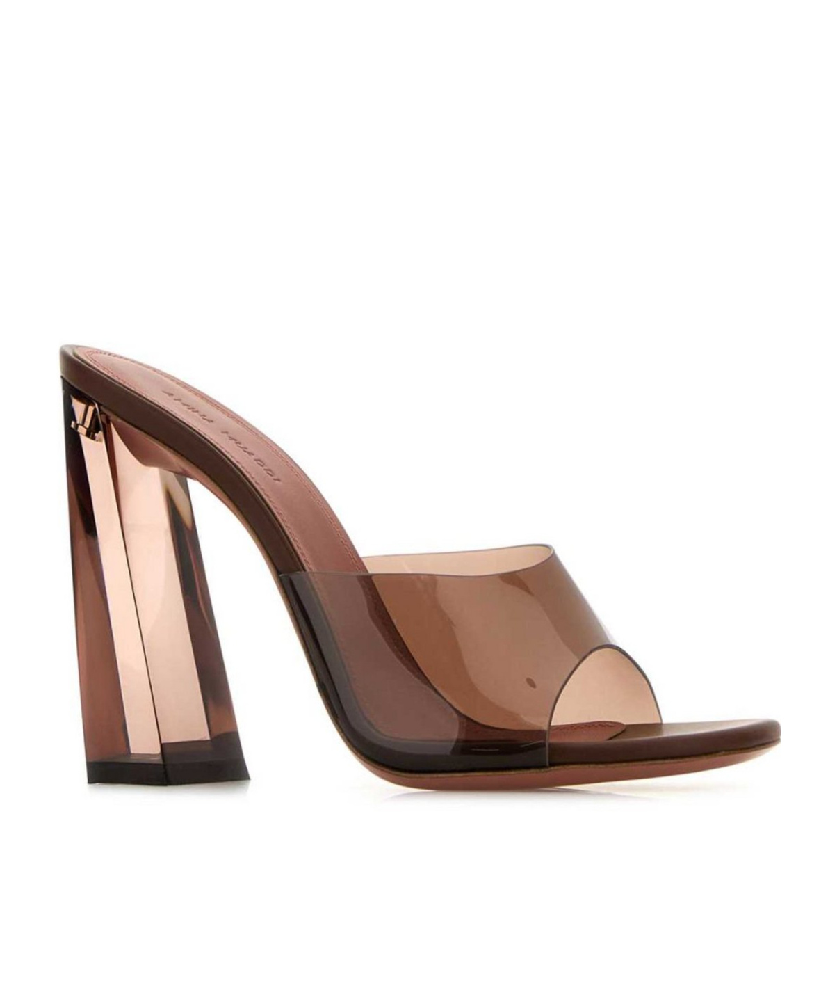 Amina Muaddi Open-toed Muller Shoes In Brown