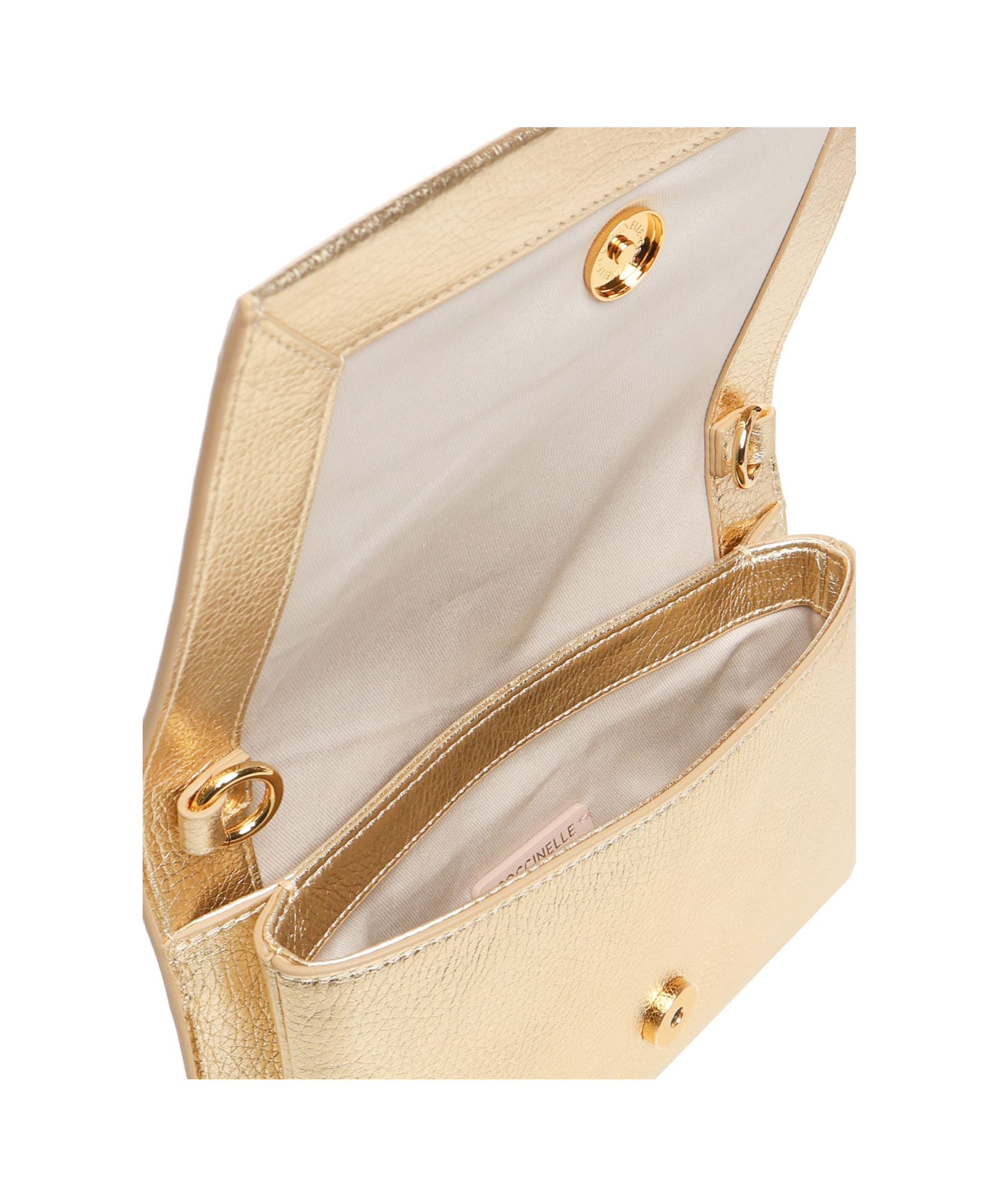 Shop Coccinelle Dandy Clutch Bag In Nude