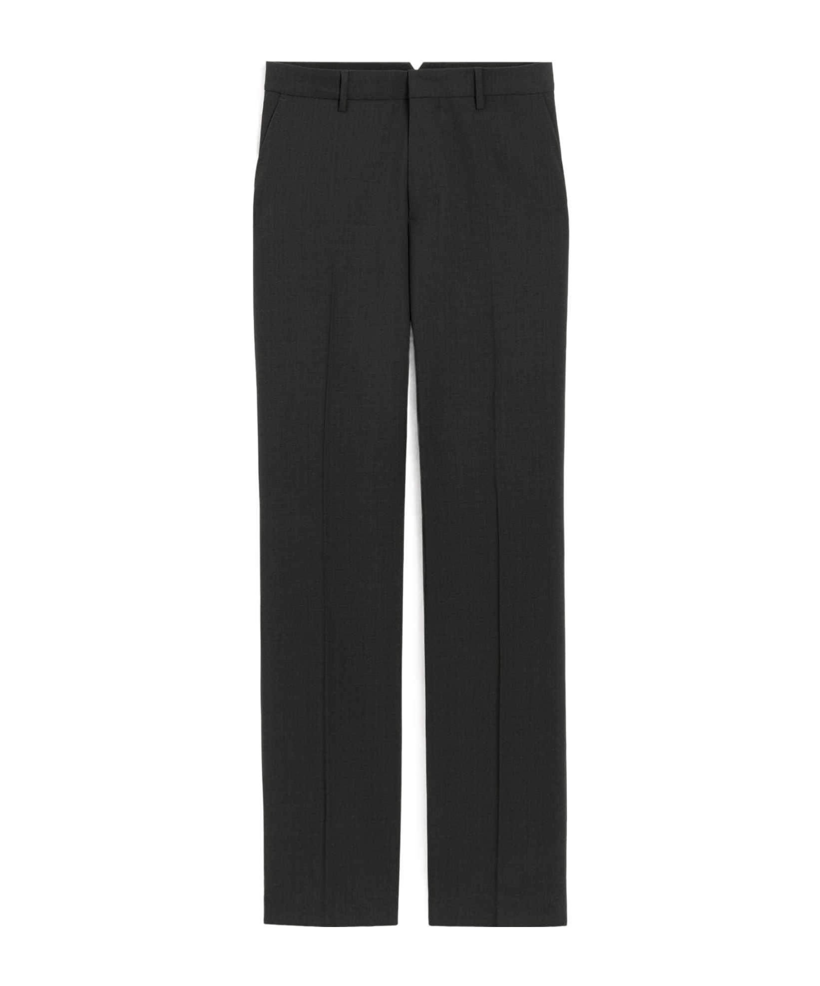 Ami Alexandre Mattiussi Straight Fit Trousers In Light Wool Twill. In Black