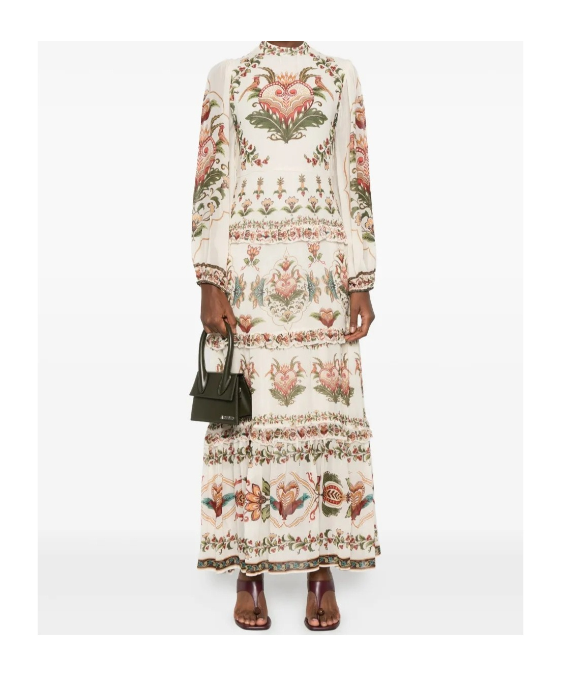 Farm Rio Long-sleeved Dress In Multi