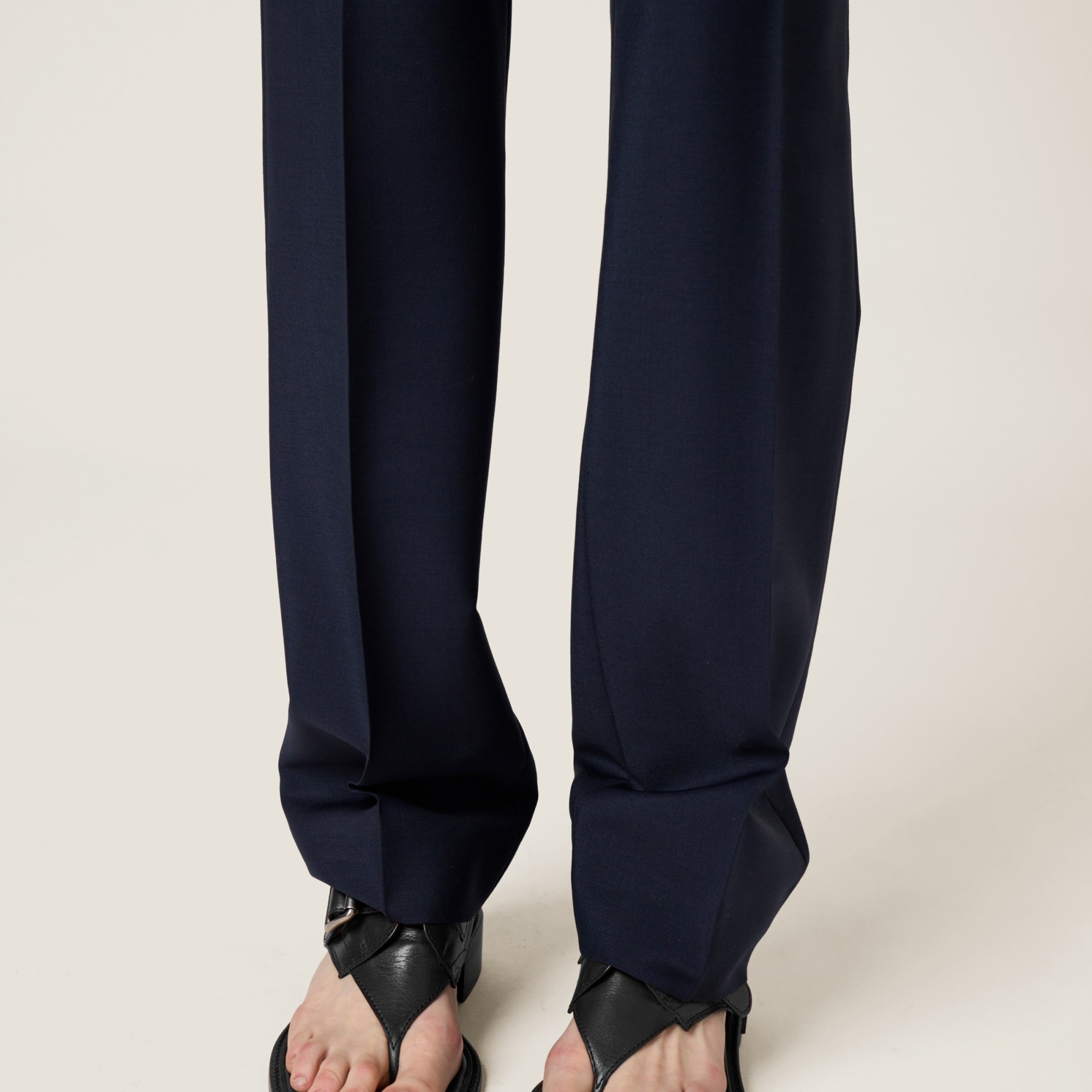 Miu Miu Straight-leg Tailored Trousers In Black