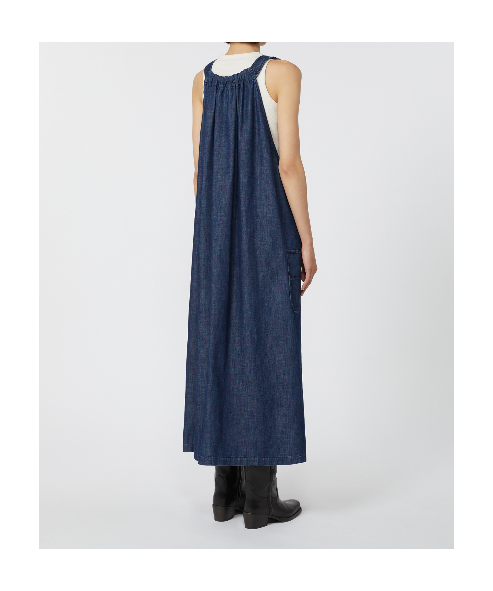 Weekend Max Mara Denim Dungaree Dress In Blue