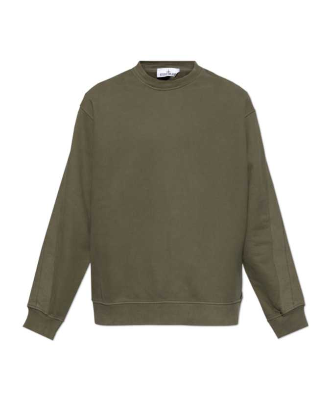 Stone Island Long-sleeved Sweater In Green