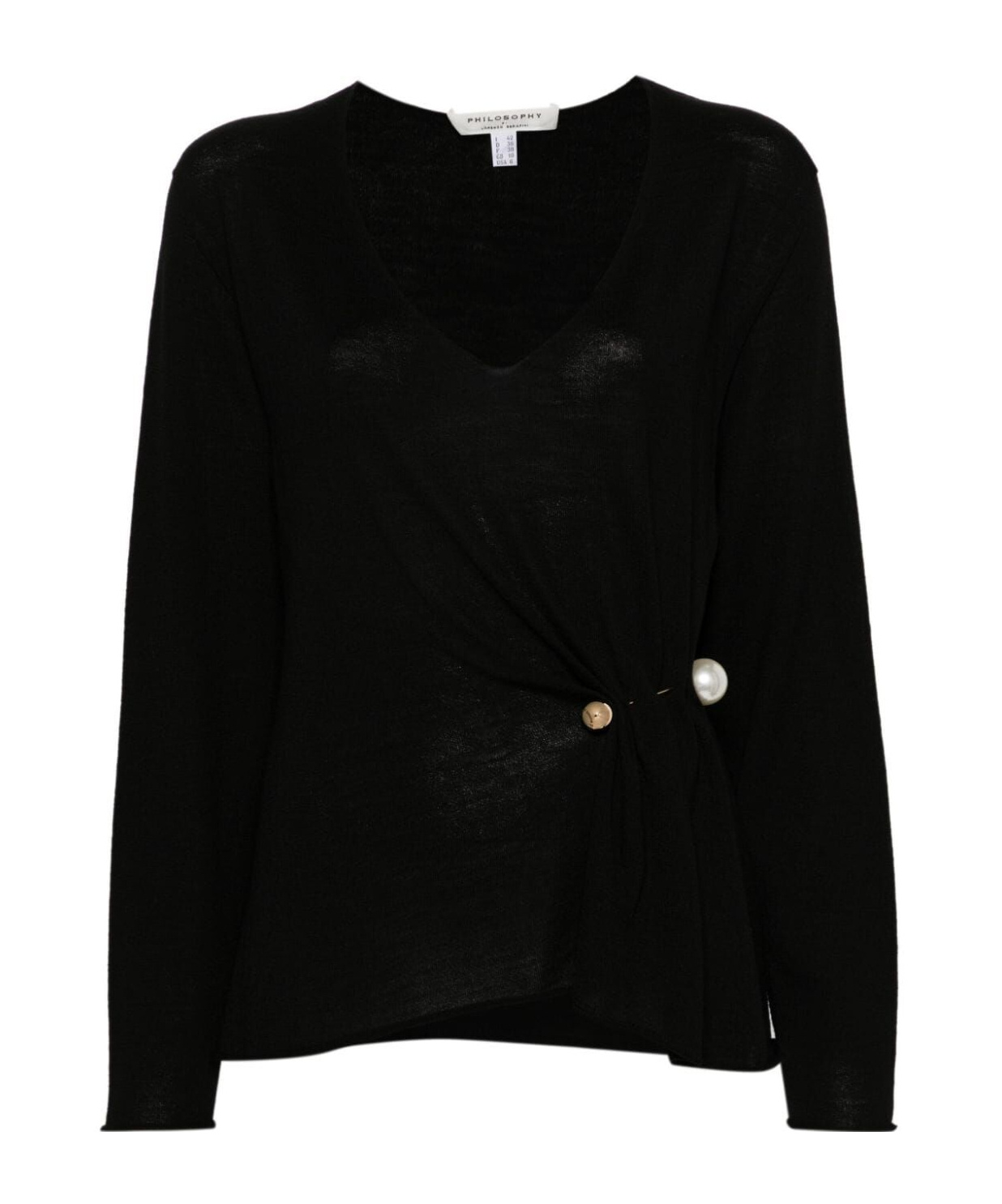 Philosophy Di Lorenzo Serafini Long-sleeved Sweater In Black