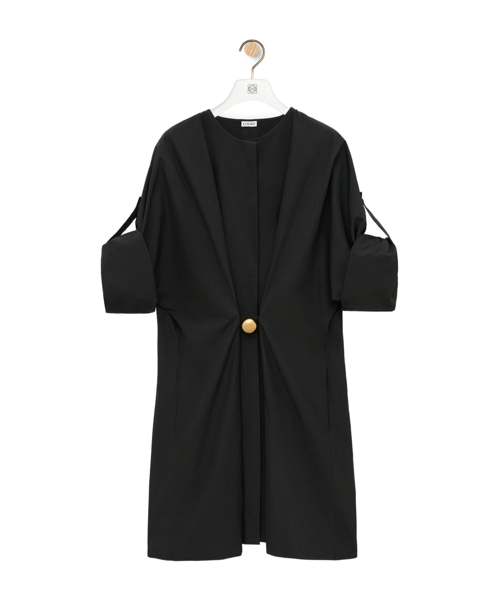 Loewe Women Back Crepe Pebble Dress In Black