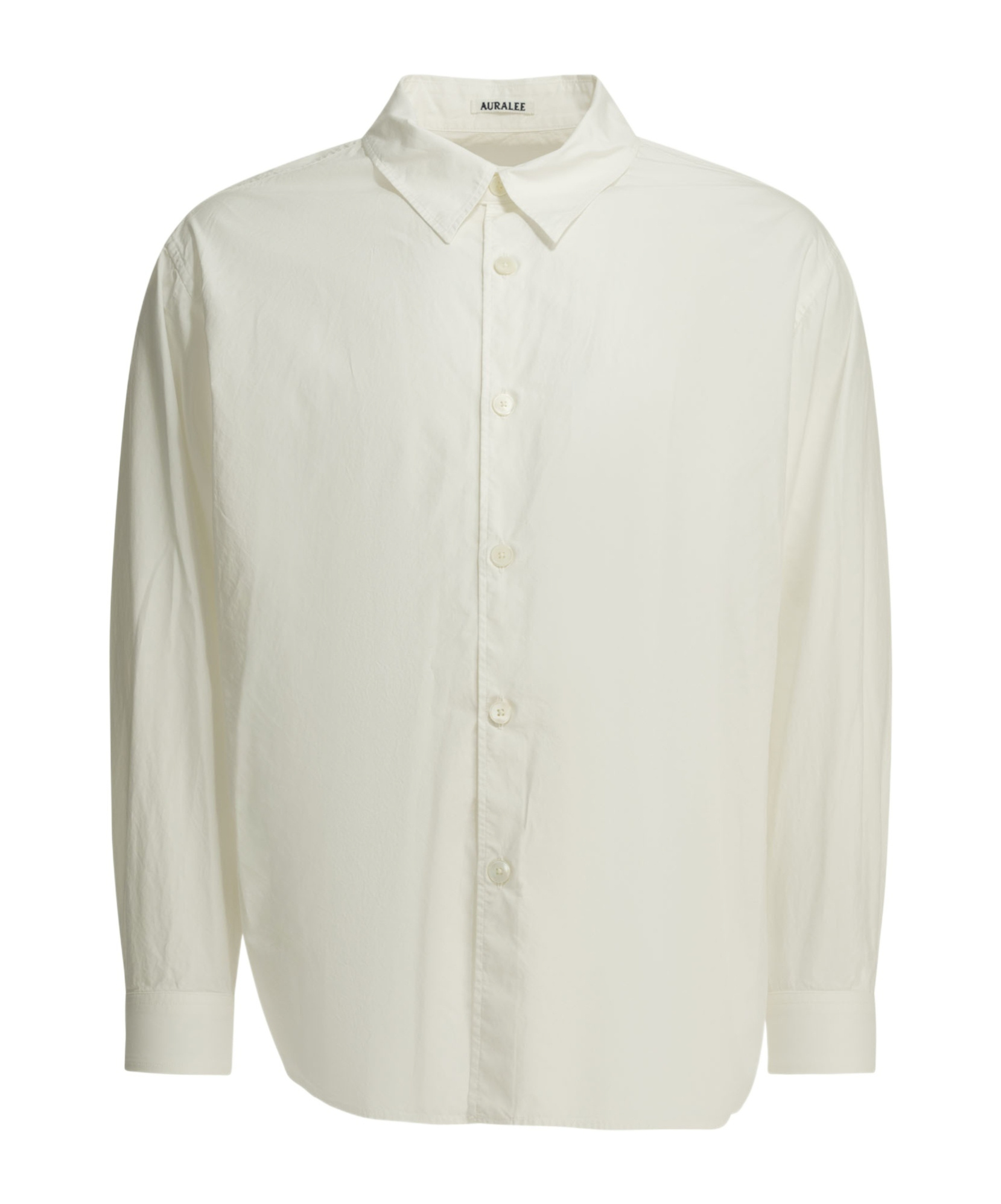 Auralee Garment-dyed Shuttle-weather Shirt In Neutral
