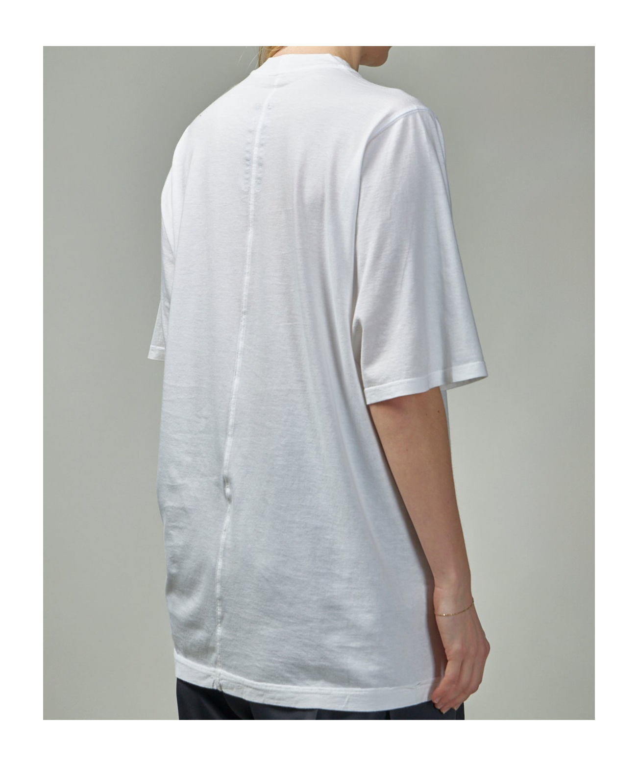 Rick Owens Drkshdw Short Sleeve T-shirt In Milk Color
