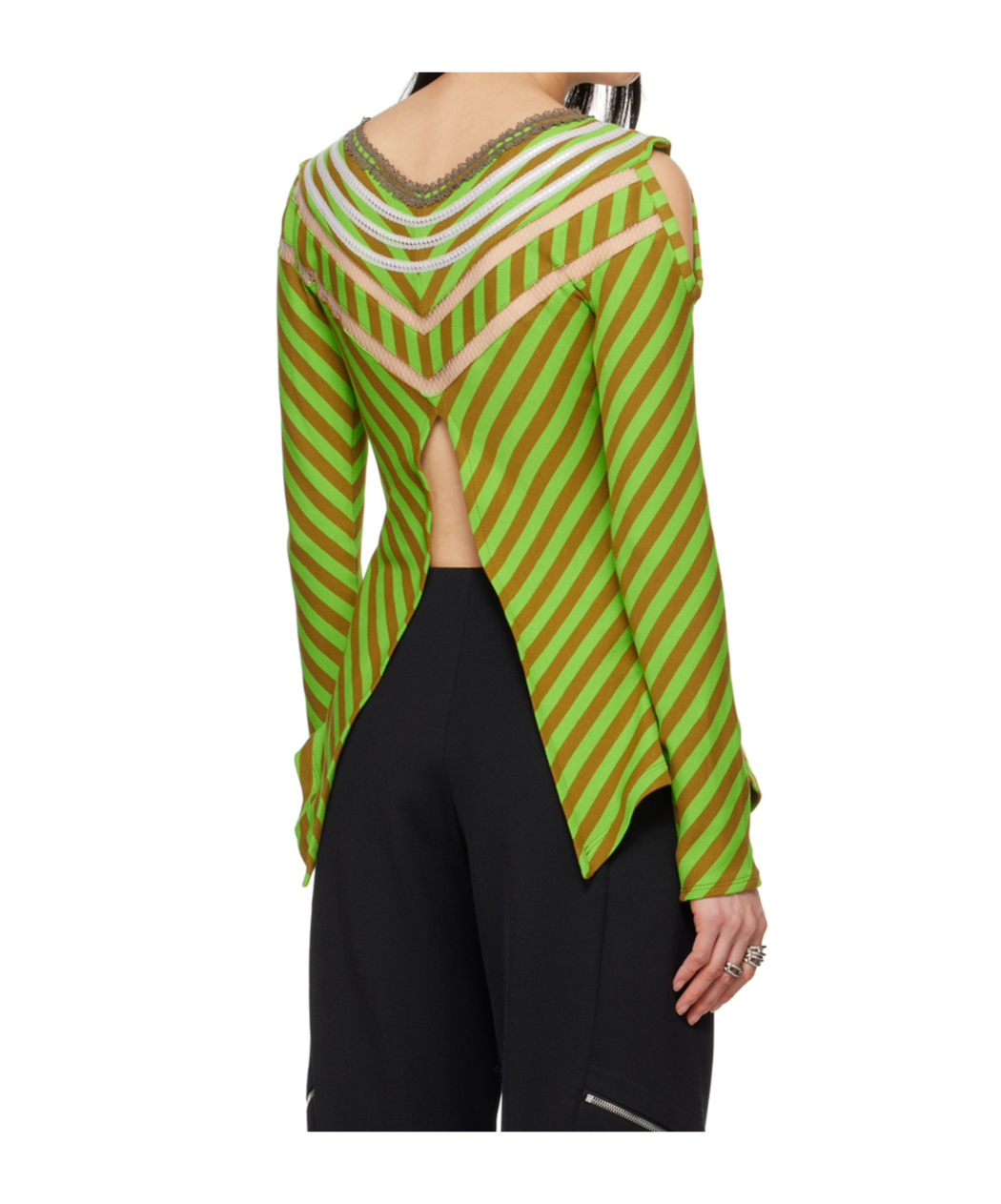 Kiko Kostadinov Green Panoply Top In Multi