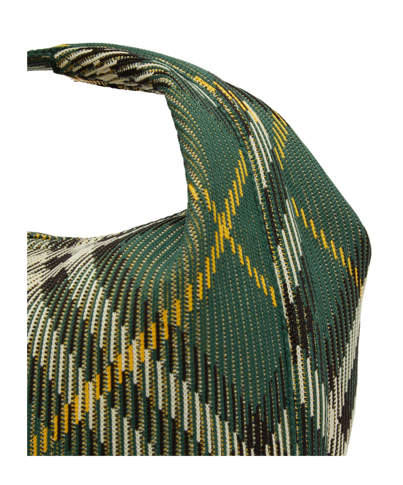 Shop Burberry Check Duffle Bag In Green