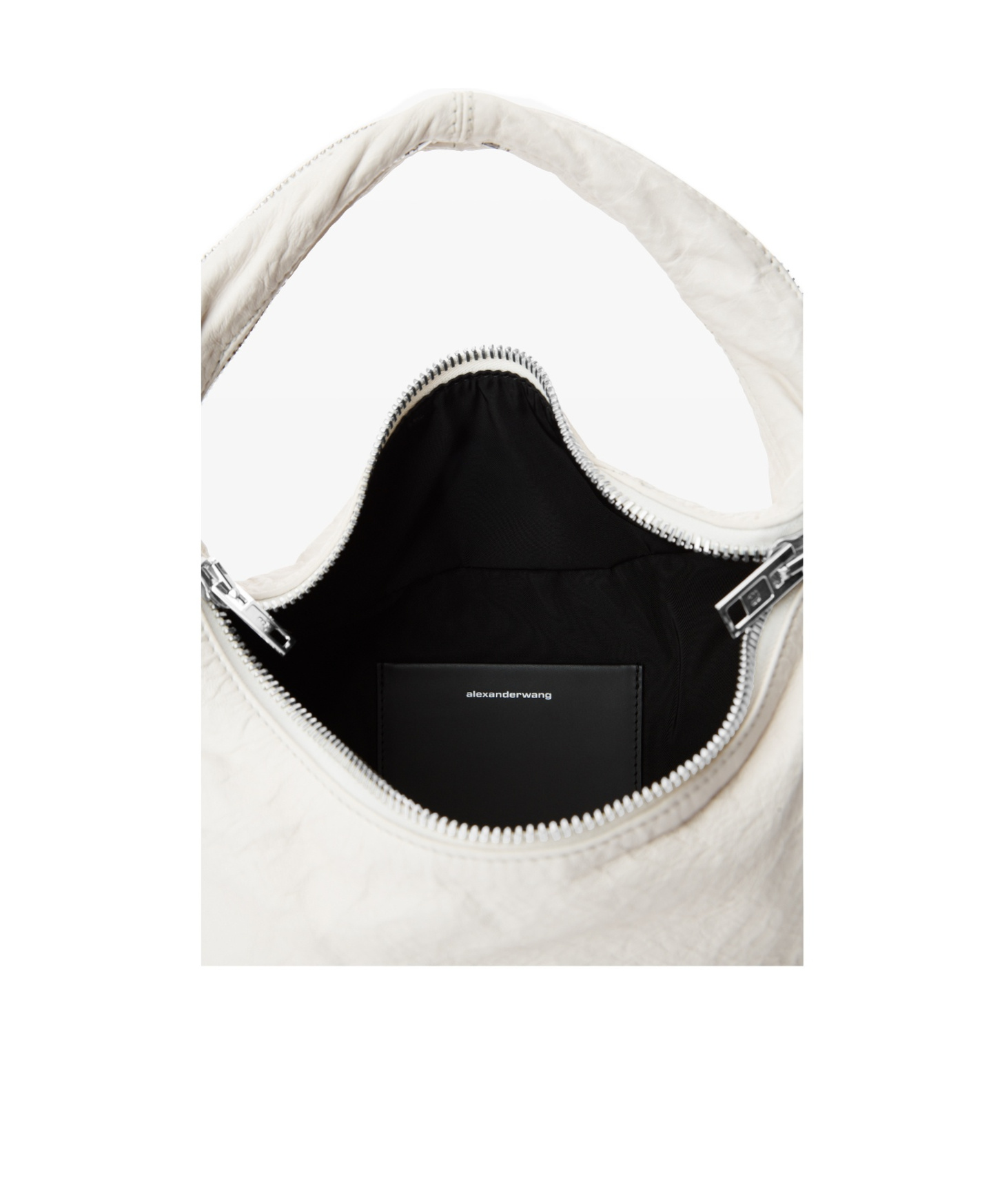 Alexander Wang Twyst Zip Leather Top-handle Bag In White