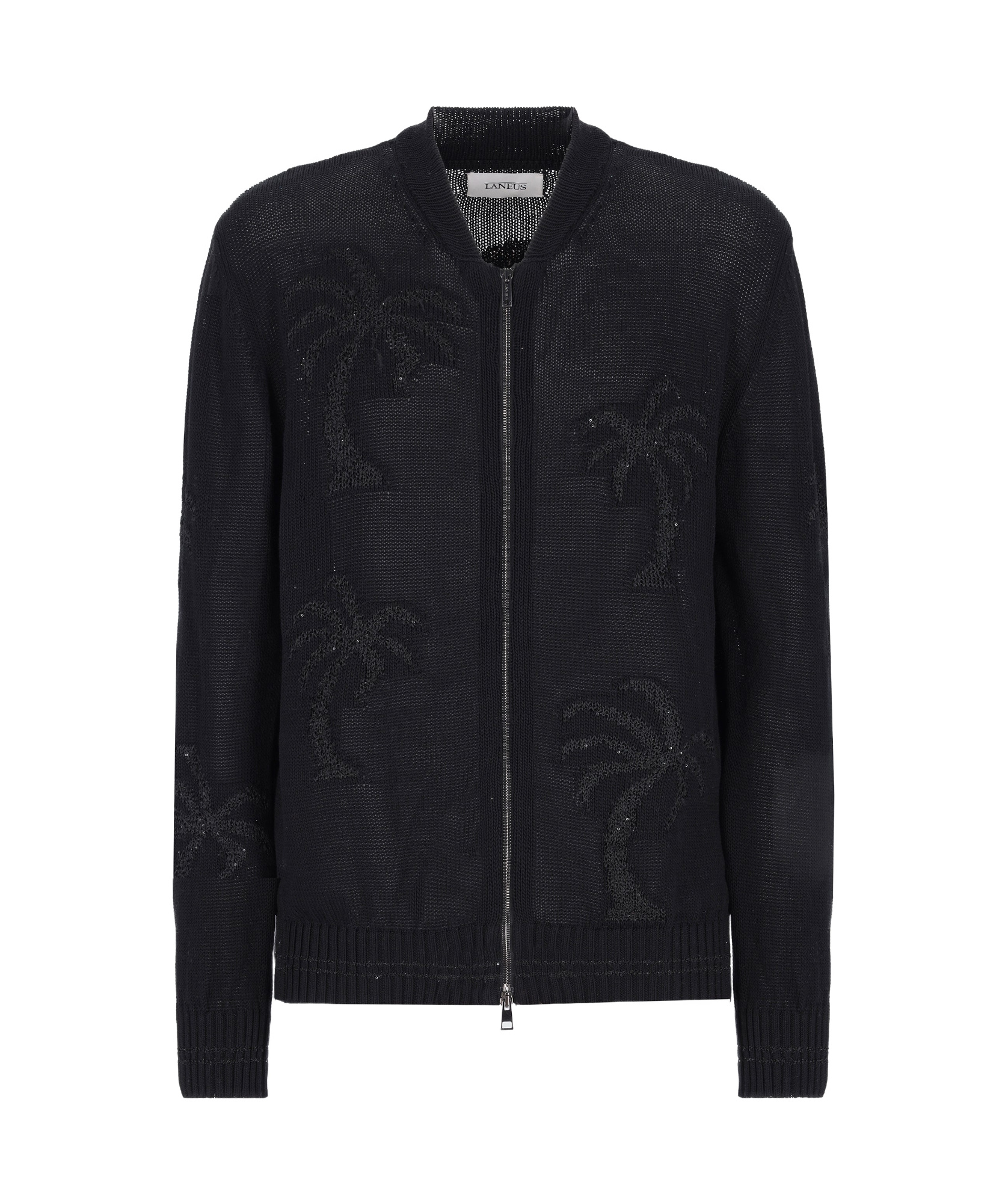 Shop Laneus Palm Tree-embroidered Jacket In Black