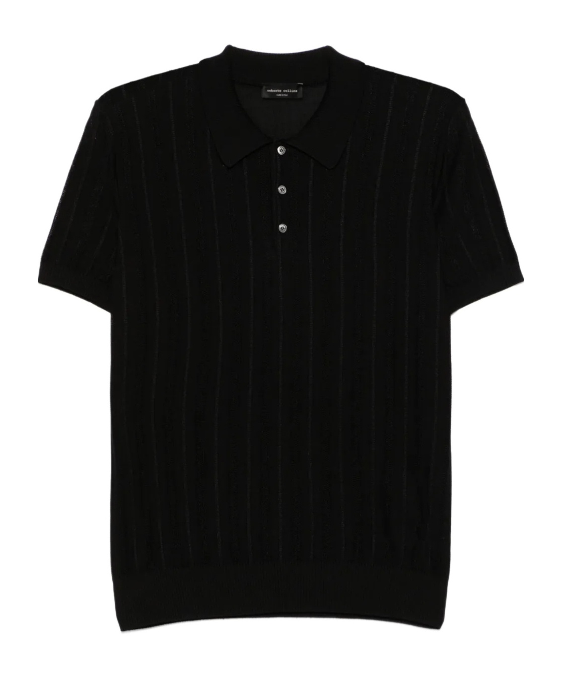Roberto Collina Polo Shirt Men Color Black In Black