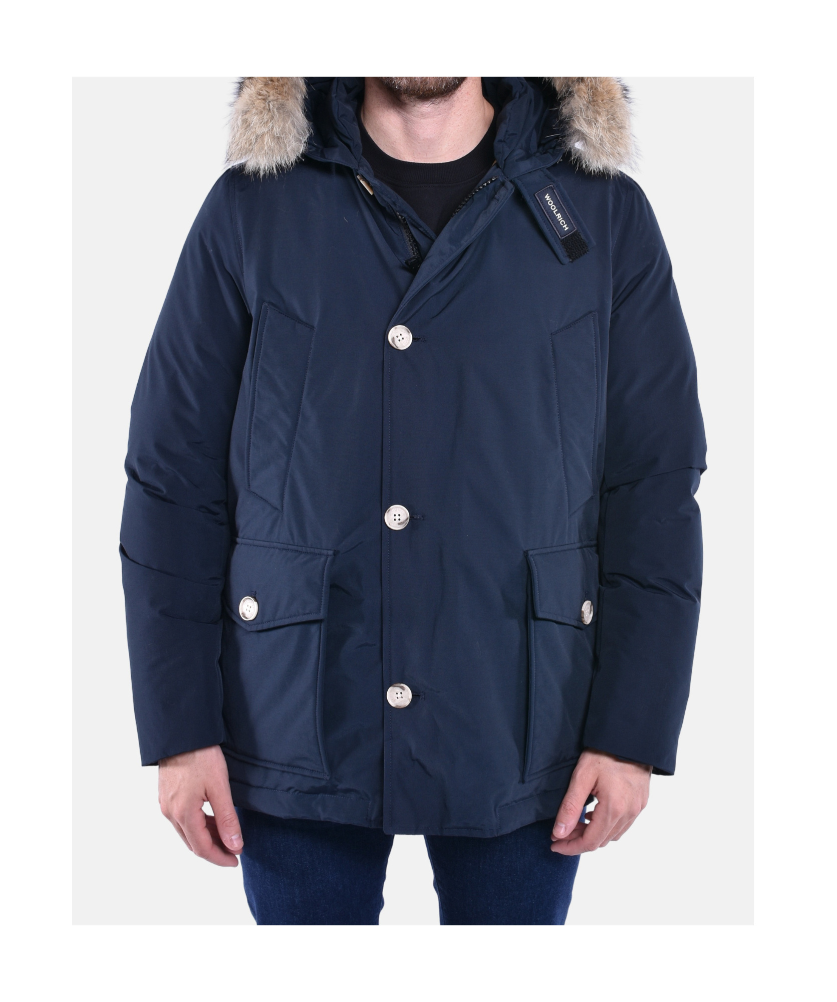 Woolrich Arctic Detachable Fur Anorak In Blue