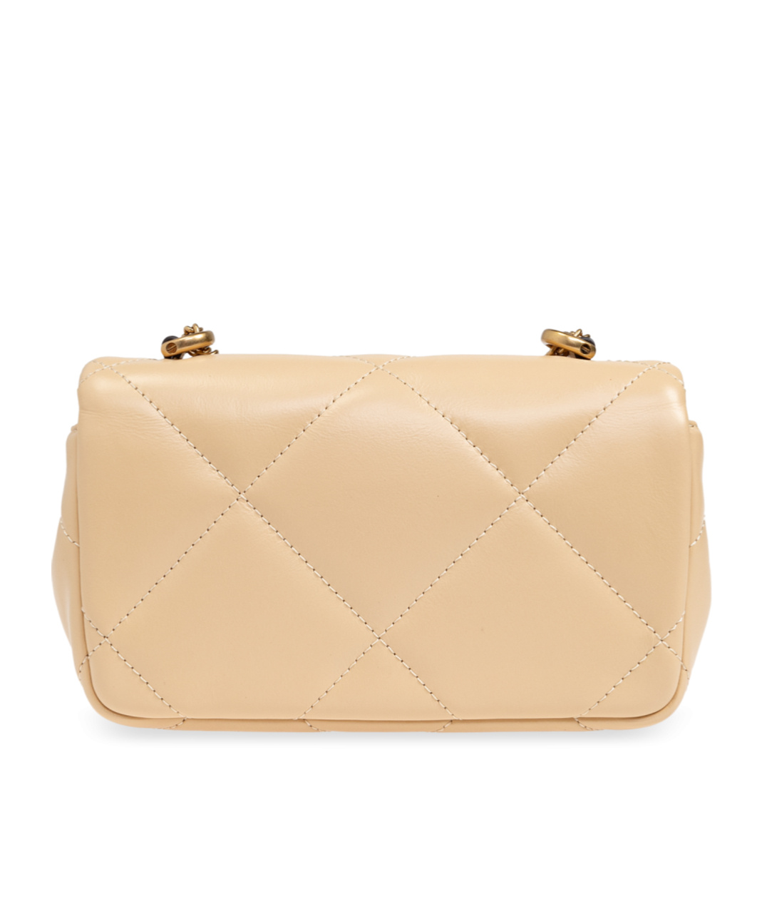 Tory Burch Mini Kira Quilted Leather Crossbody Bag In Nude