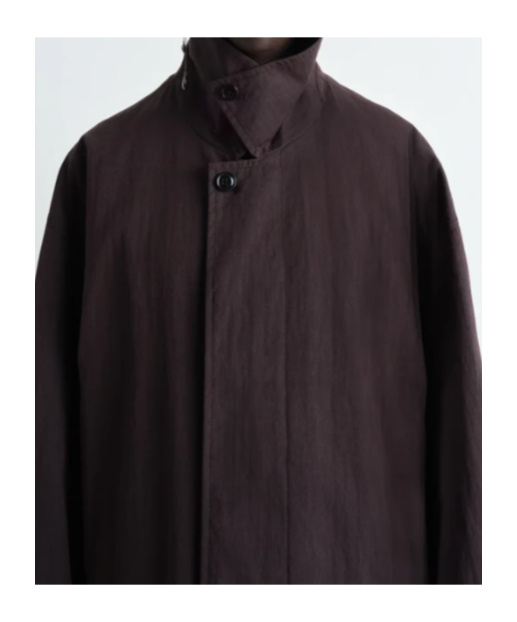 Lemaire Car Coat In Dark Chocolate