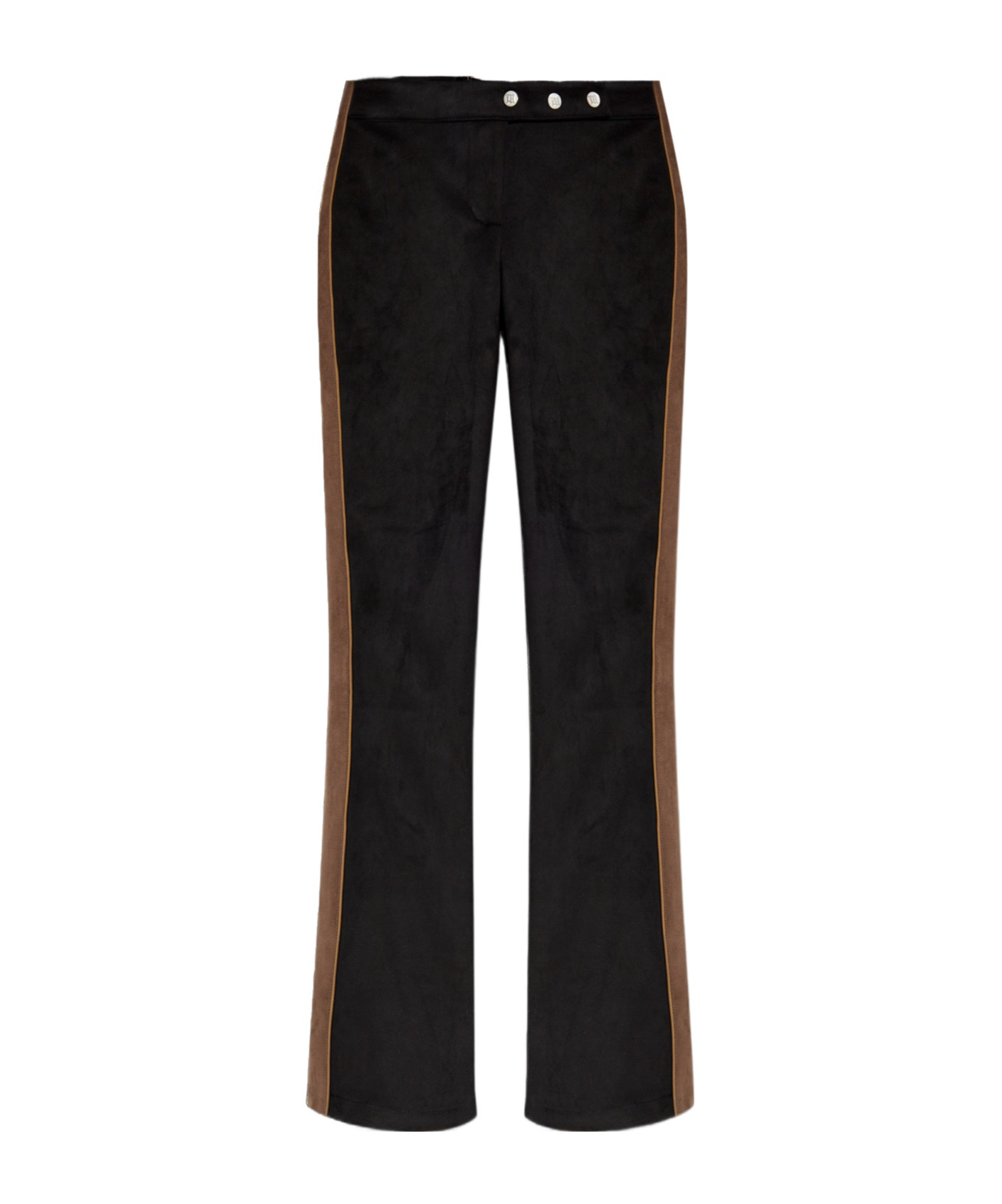 Misbhv Faux Suede Moto Pants In Black
